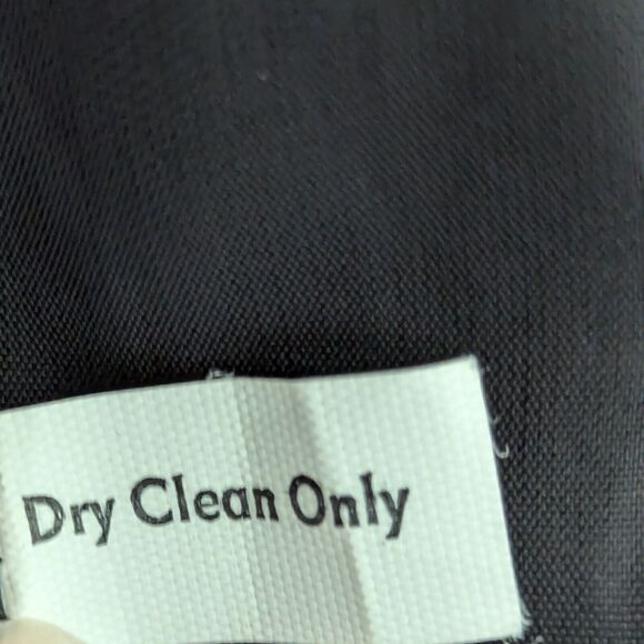 Black Wool Lined Suit Set Blazer & Skirt Made in Poland Size Small Midi Knee - Picture 13 of 16